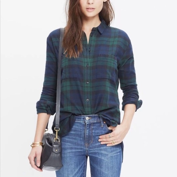Madewell Tops - Madewell Oversized Boyfriend Flannel Shirt